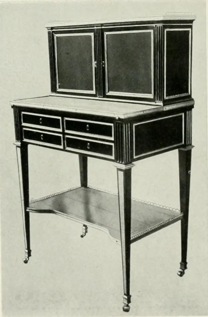 An illustration from Louis XVI furniture, 1913, leaf 161