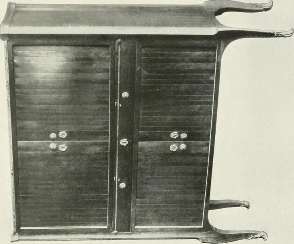 An illustration from Louis XVI furniture, 1913, leaf 162