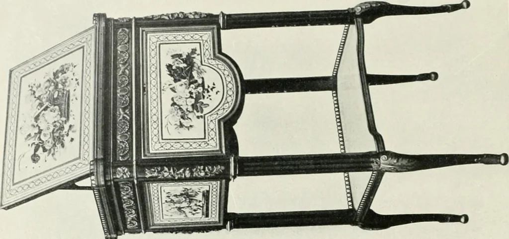 An illustration from Louis XVI furniture, 1913, leaf 163