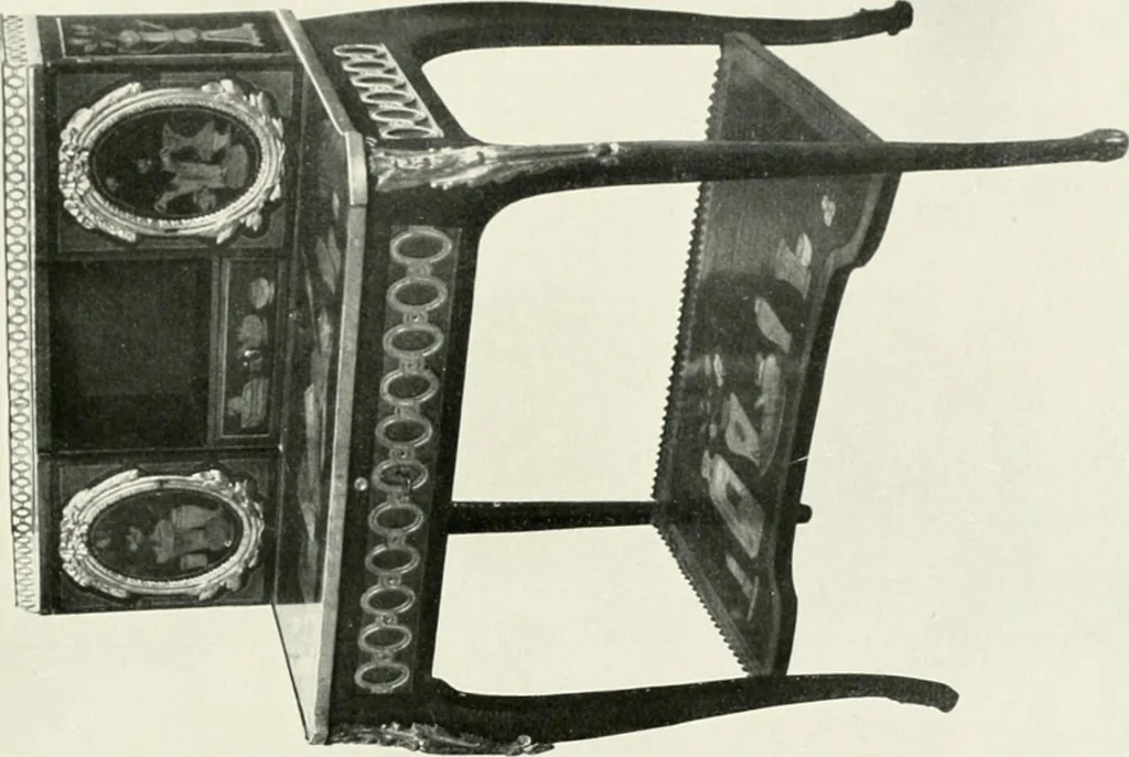 An illustration from Louis XVI furniture, 1913, leaf 164