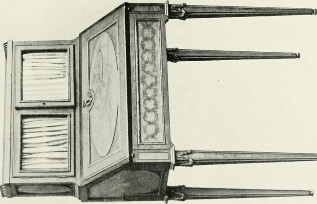 An illustration from Louis XVI furniture, 1913, leaf 164