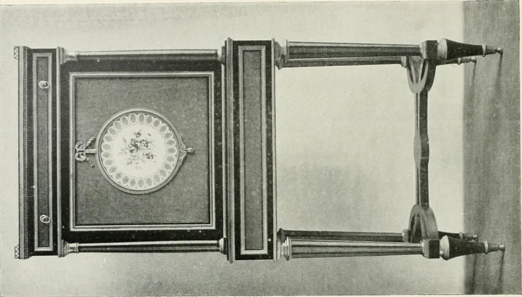 An illustration from Louis XVI furniture, 1913, leaf 165