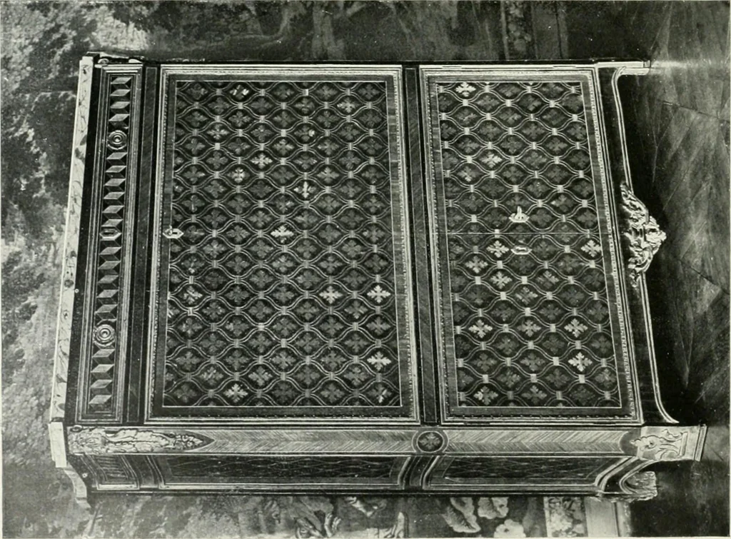 An illustration from Louis XVI furniture, 1913, leaf 165