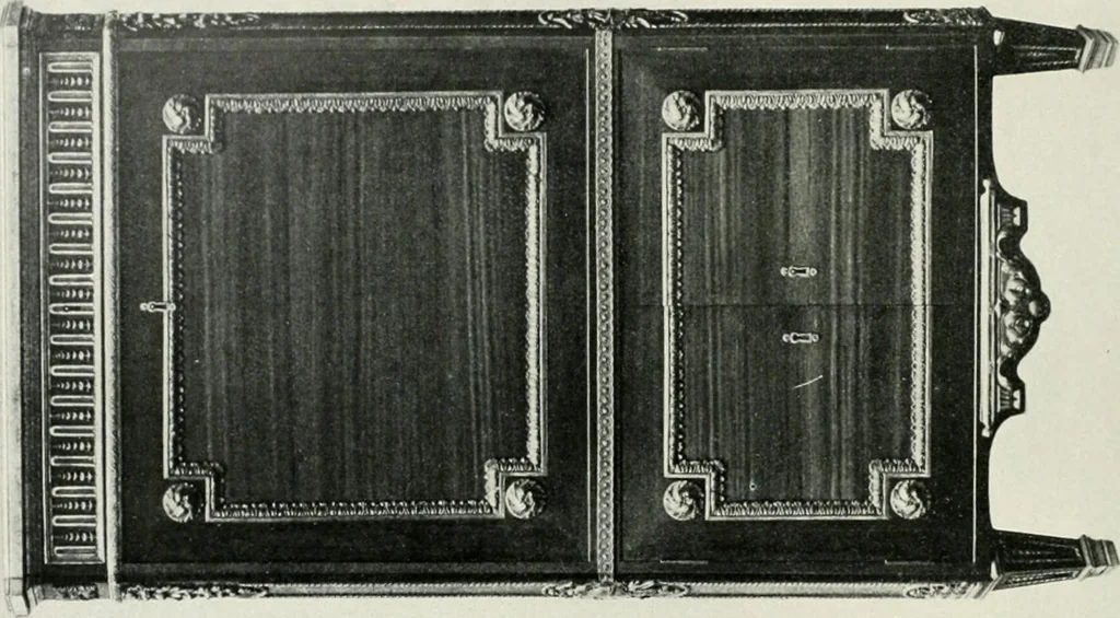 An illustration from Louis XVI furniture, 1913, leaf 167