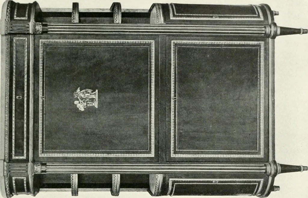 An illustration from Louis XVI furniture, 1913, leaf 168