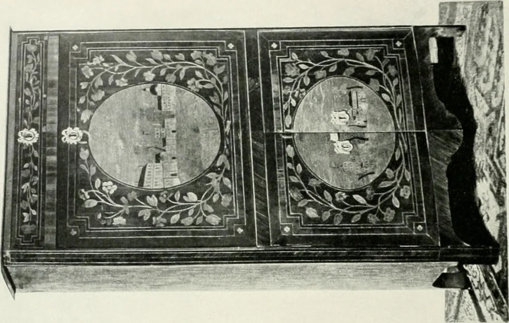 An illustration from Louis XVI furniture, 1913, leaf 169