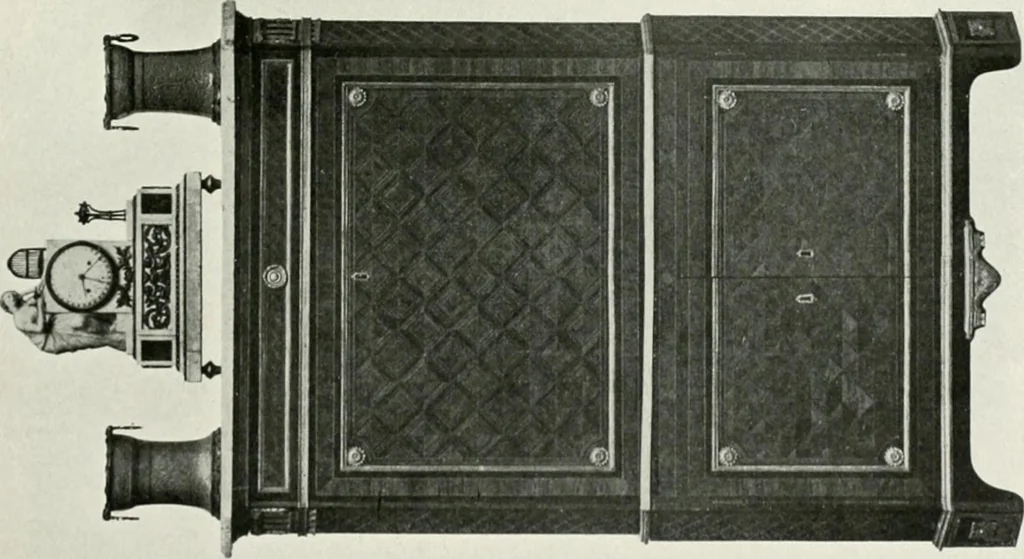 An illustration from Louis XVI furniture, 1913, leaf 170