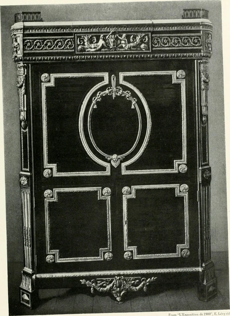 An illustration from Louis XVI furniture, 1913, leaf 172