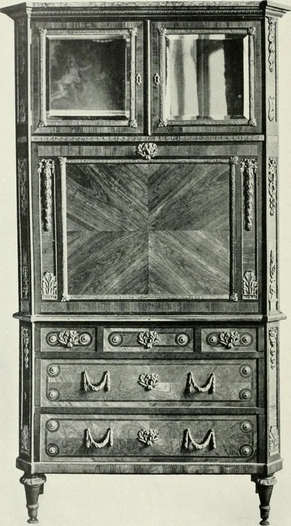 An illustration from Louis XVI furniture, 1913, leaf 173
