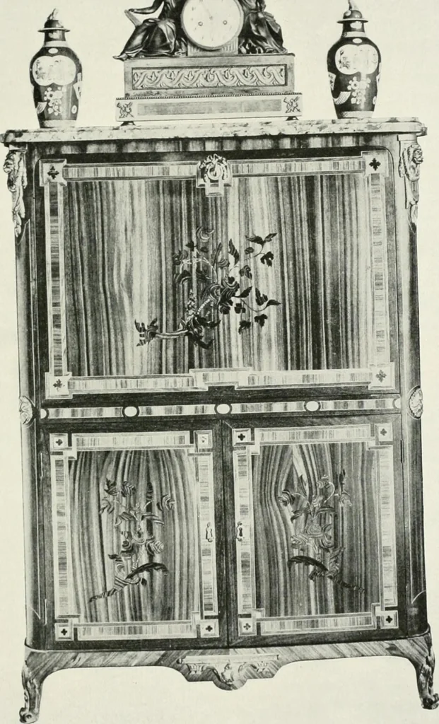 An illustration from Louis XVI furniture, 1913, leaf 174