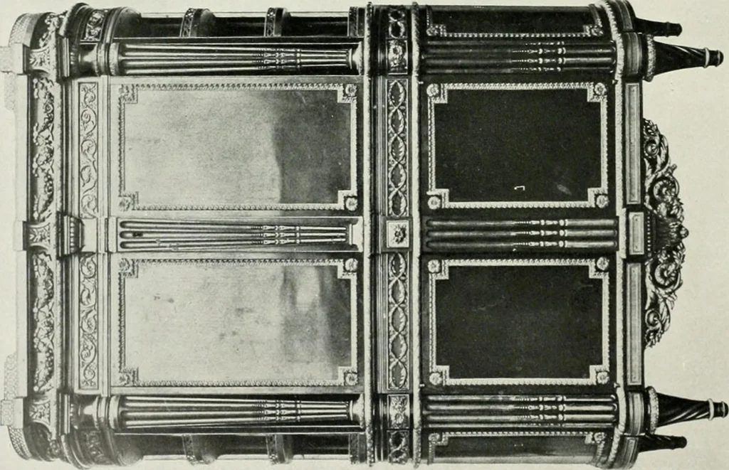 An illustration from Louis XVI furniture, 1913, leaf 175