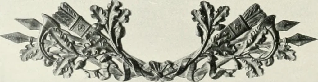 An illustration from Louis XVI furniture, 1913, leaf 183