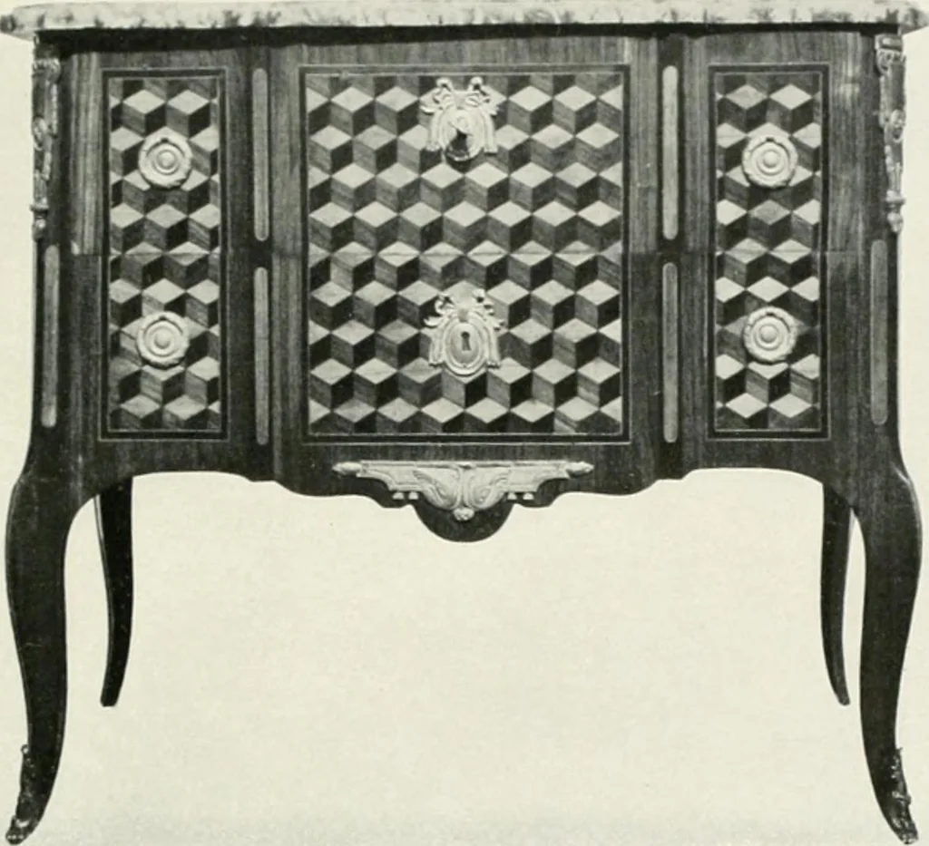 An illustration from Louis XVI furniture, 1913, leaf 188