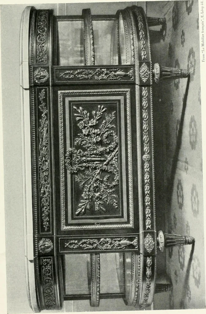 An illustration from Louis XVI furniture, 1913, leaf 190