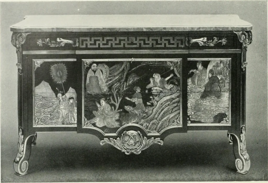 An illustration from Louis XVI furniture, 1913, leaf 193