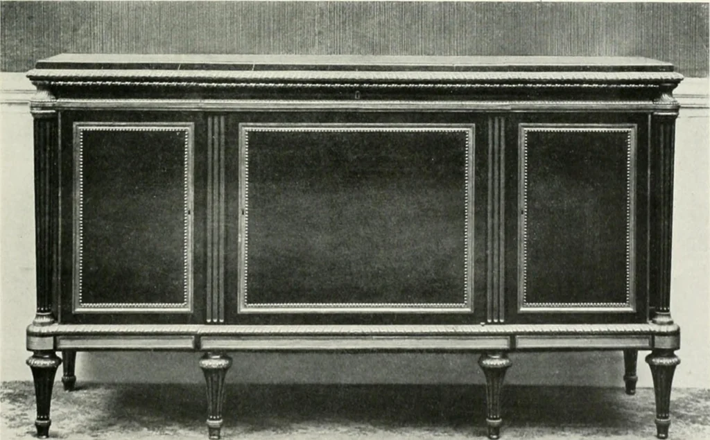An illustration from Louis XVI furniture, 1913, leaf 194