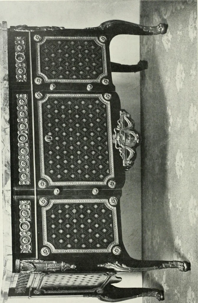 An illustration from Louis XVI furniture, 1913, leaf 201