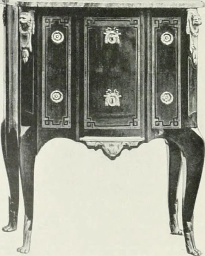 An illustration from Louis XVI furniture, 1913, leaf 207