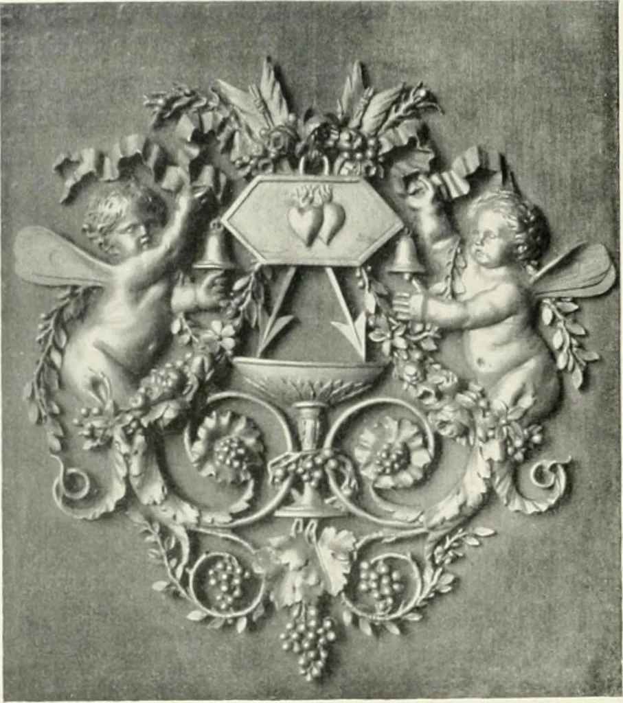 An illustration from Louis XVI furniture, 1913, leaf 21