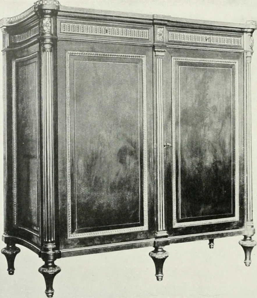 An illustration from Louis XVI furniture, 1913, leaf 211