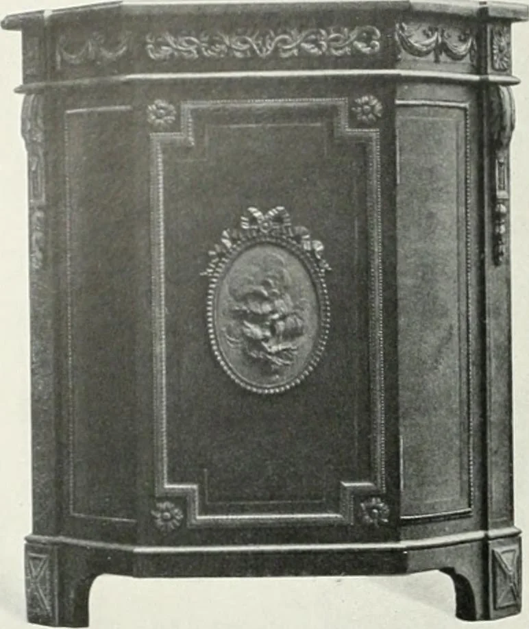 An illustration from Louis XVI furniture, 1913, leaf 213