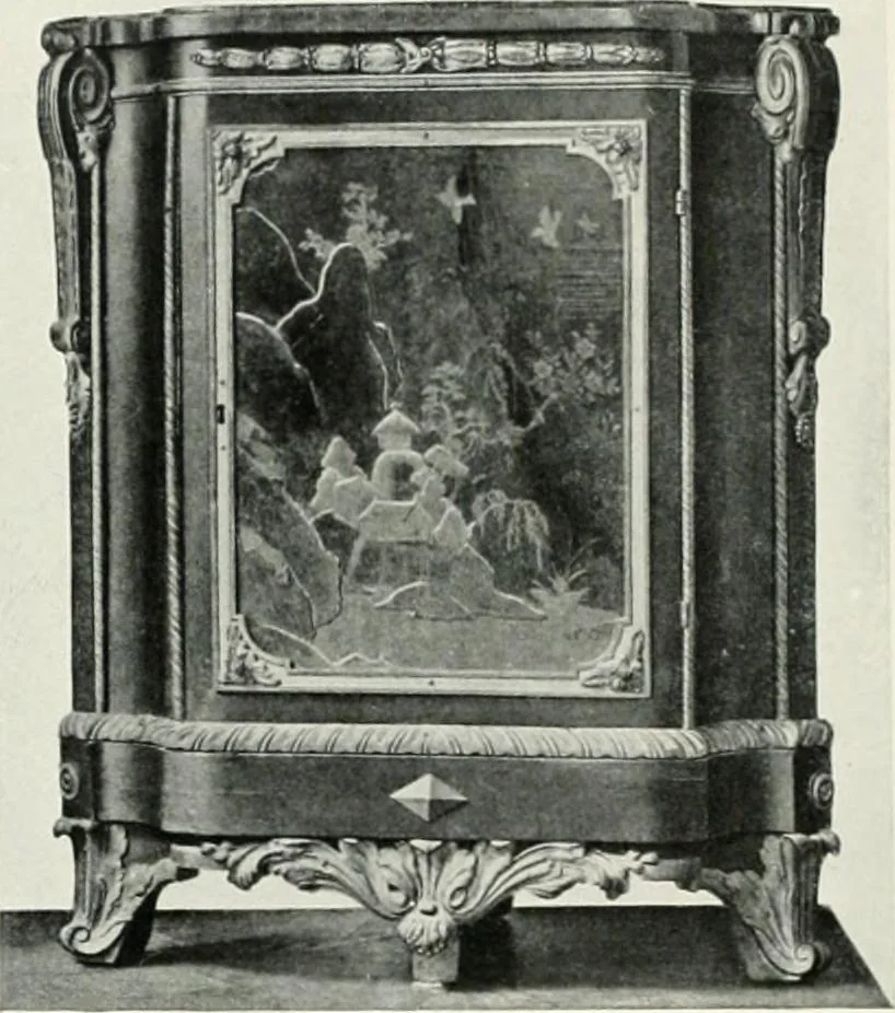 An illustration from Louis XVI furniture, 1913, leaf 213