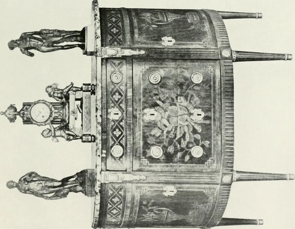 An illustration from Louis XVI furniture, 1913, leaf 214