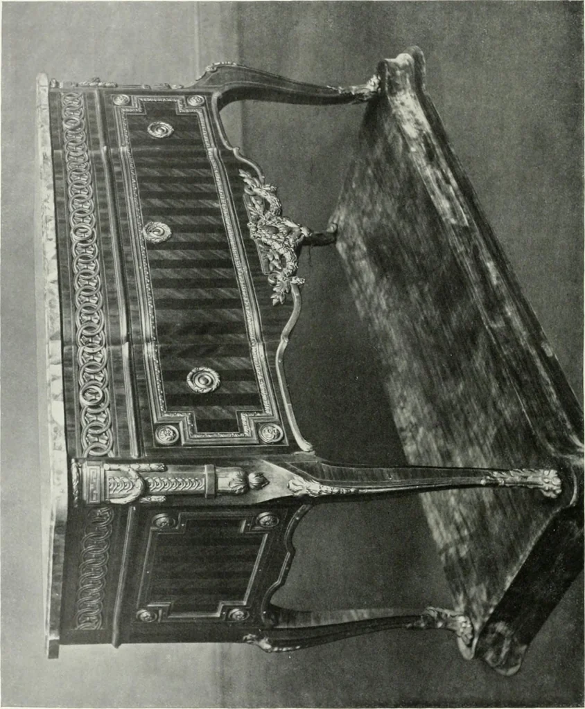 An illustration from Louis XVI furniture, 1913, leaf 215