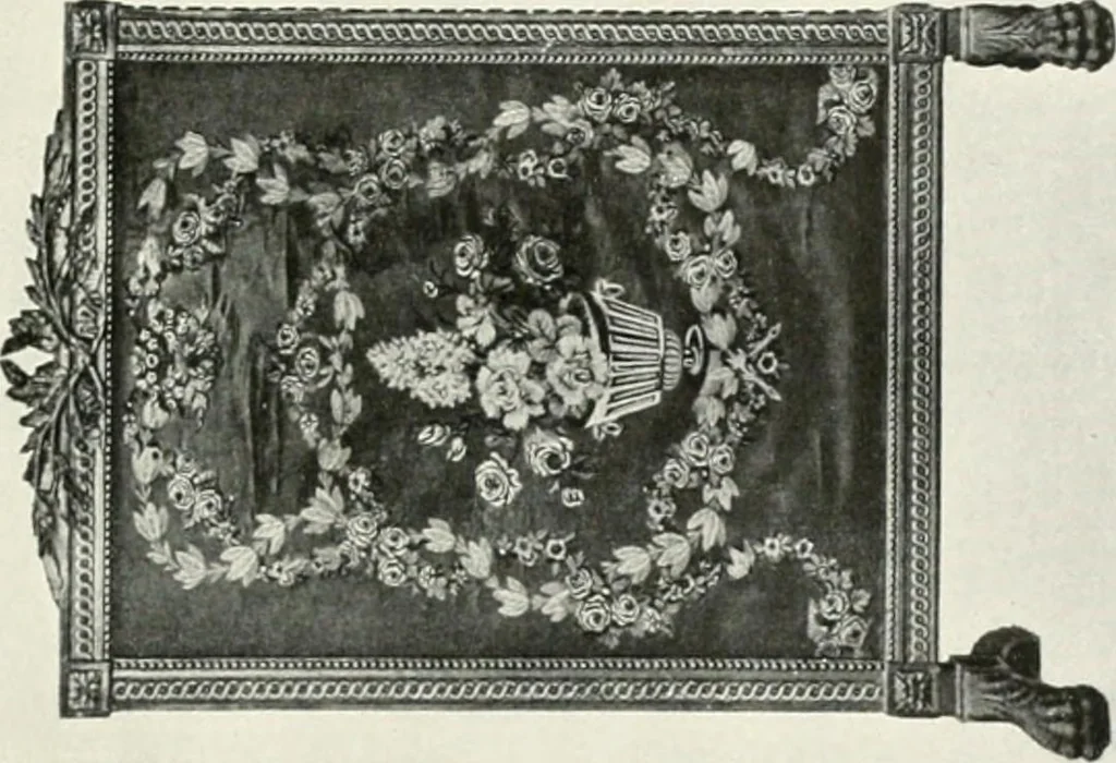 An illustration from Louis XVI furniture, 1913, leaf 220