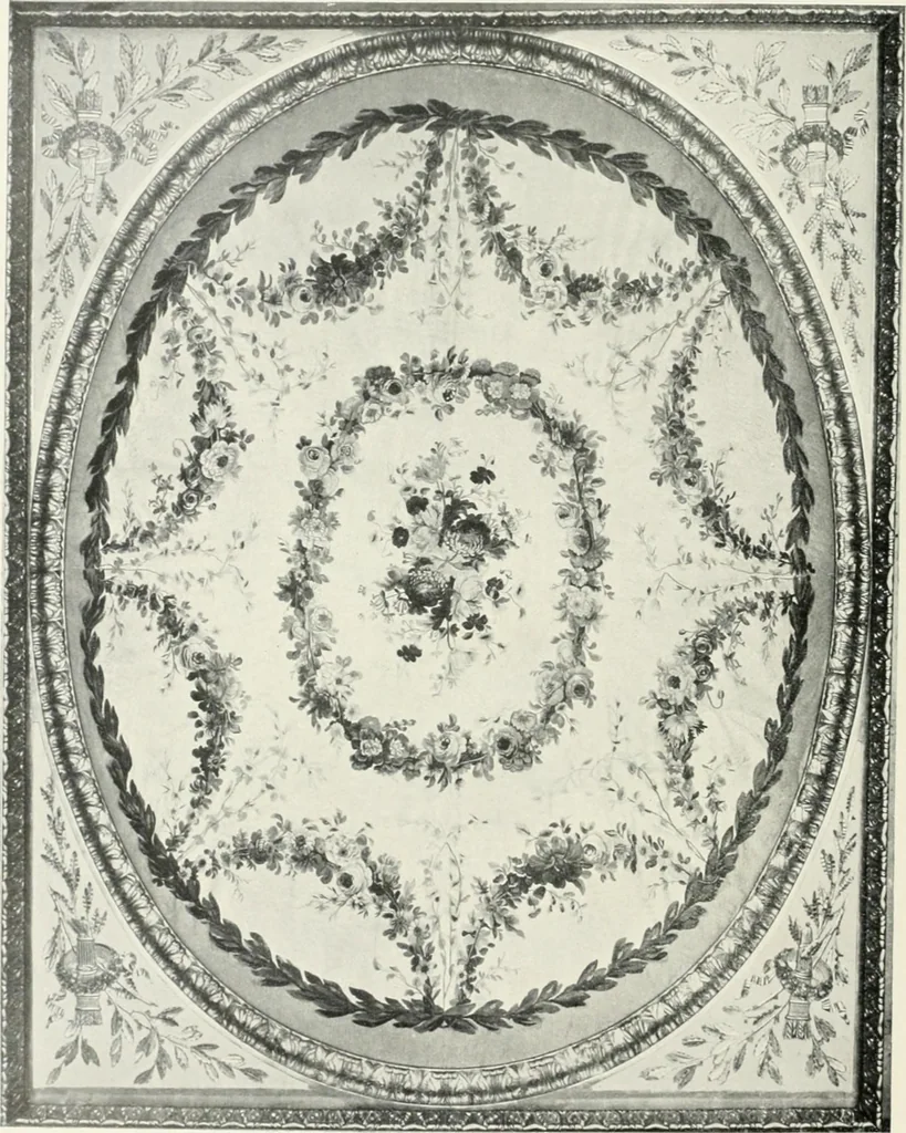 An illustration from Louis XVI furniture, 1913, leaf 221