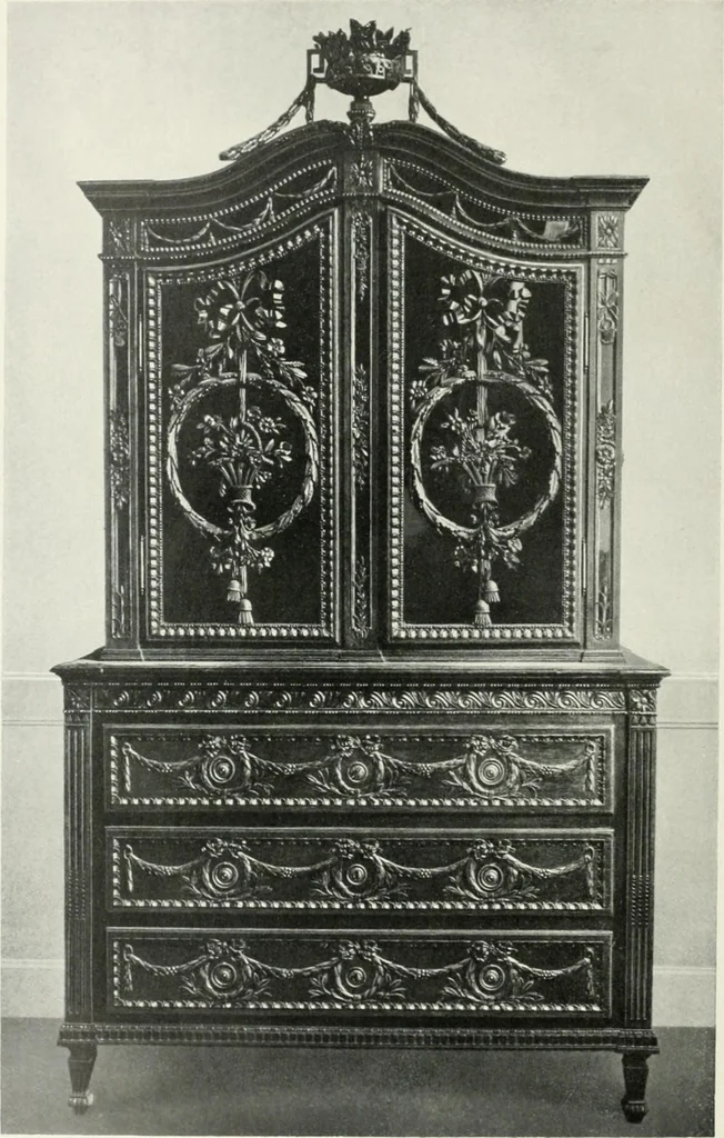 An illustration from Louis XVI furniture, 1913, leaf 239