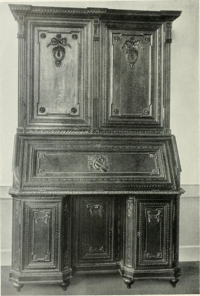 An illustration from Louis XVI furniture, 1913, leaf 241