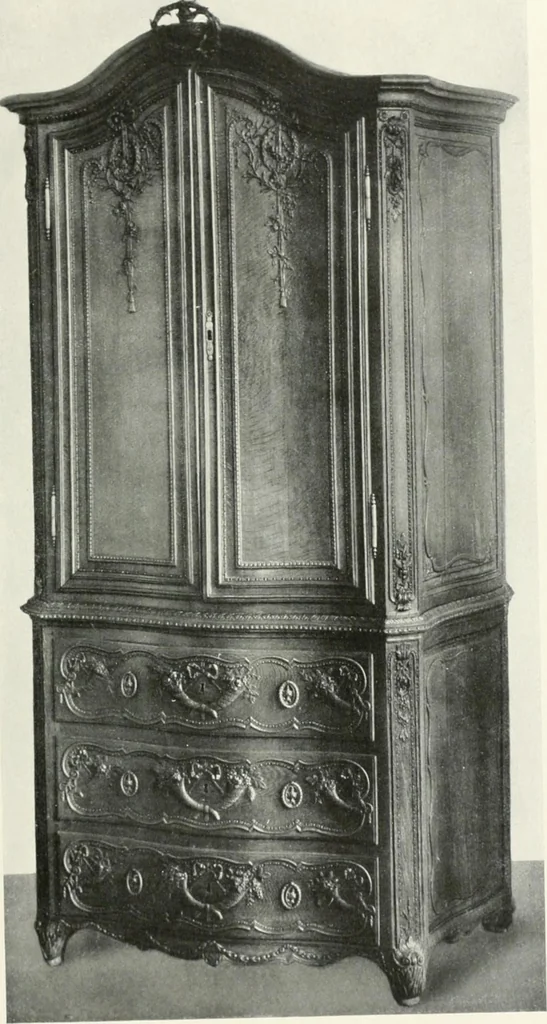 An illustration from Louis XVI furniture, 1913, leaf 242