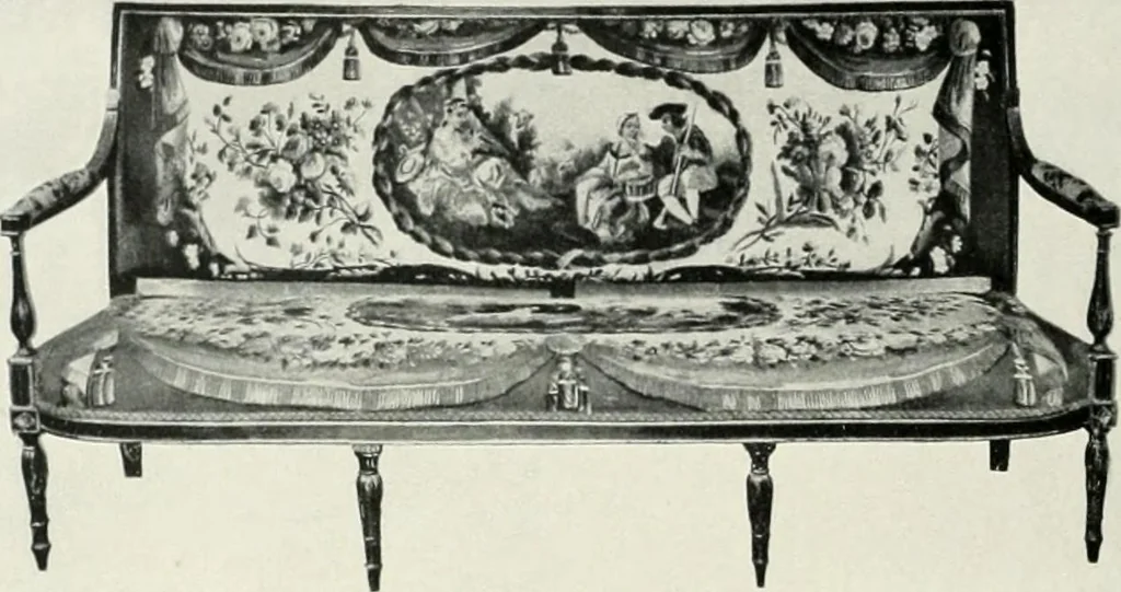 An illustration from Louis XVI furniture, 1913, leaf 247
