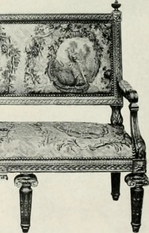 An illustration from Louis XVI furniture, 1913, leaf 247