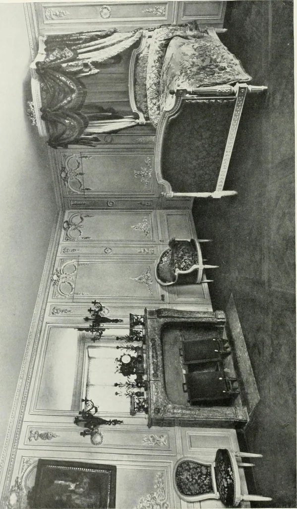 An illustration from Louis XVI furniture, 1913, leaf 25