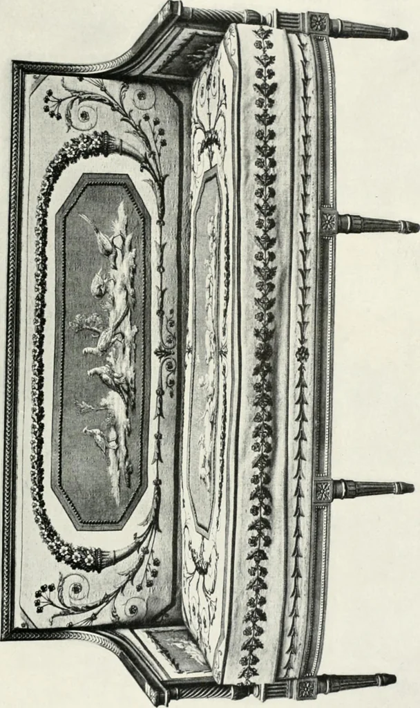 An illustration from Louis XVI furniture, 1913, leaf 252