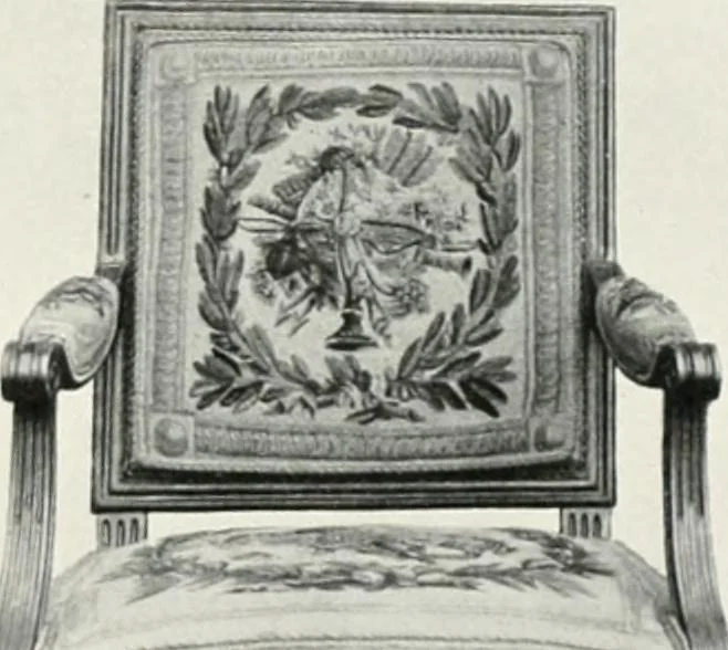 An illustration from Louis XVI furniture, 1913, leaf 254