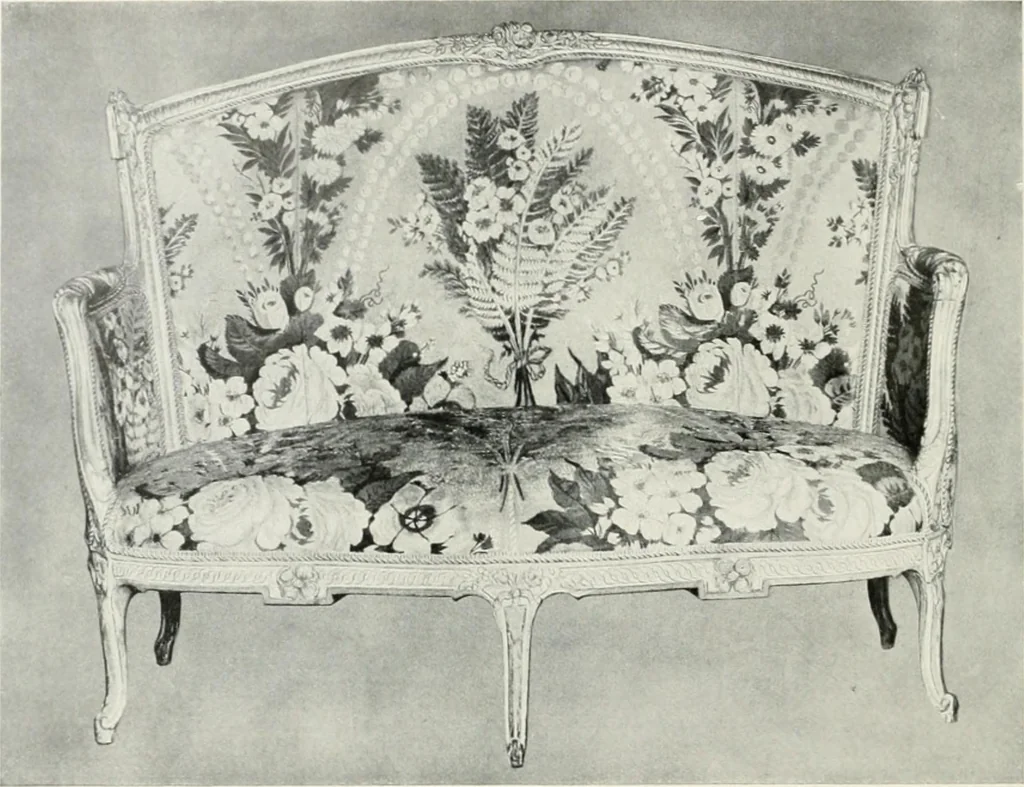 An illustration from Louis XVI furniture, 1913, leaf 255