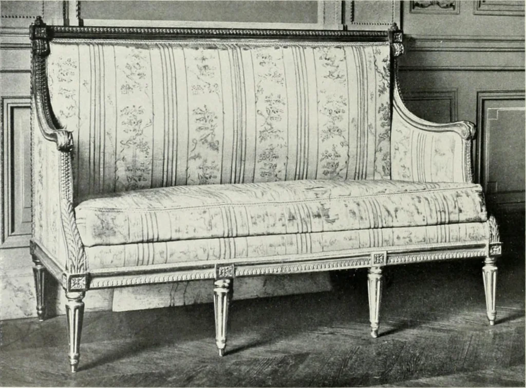 An illustration from Louis XVI furniture, 1913, leaf 257