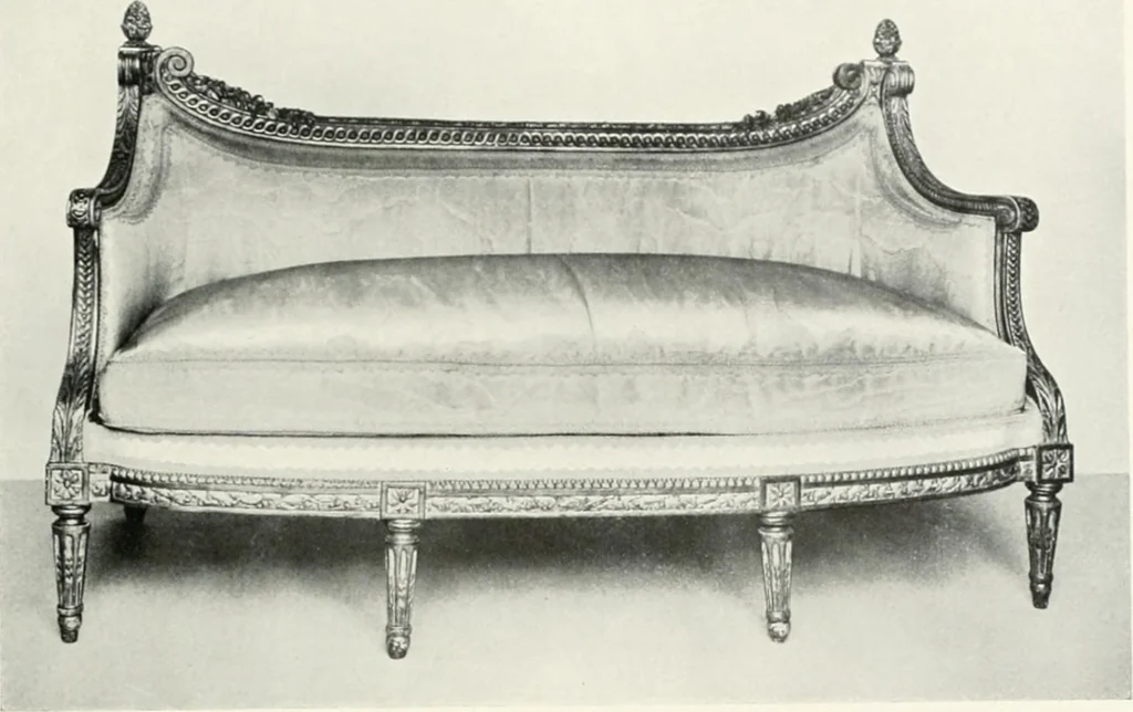 An illustration from Louis XVI furniture, 1913, leaf 258