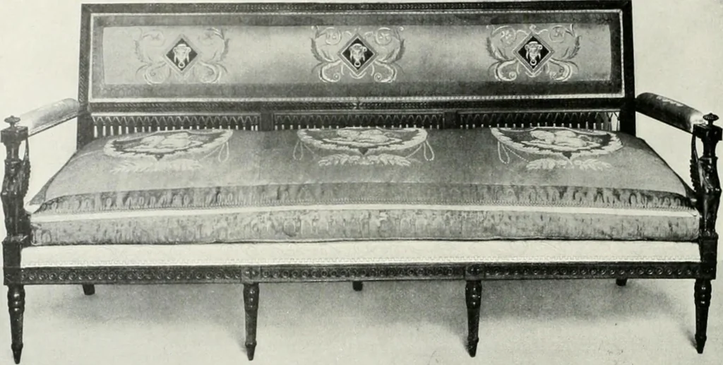An illustration from Louis XVI furniture, 1913, leaf 259