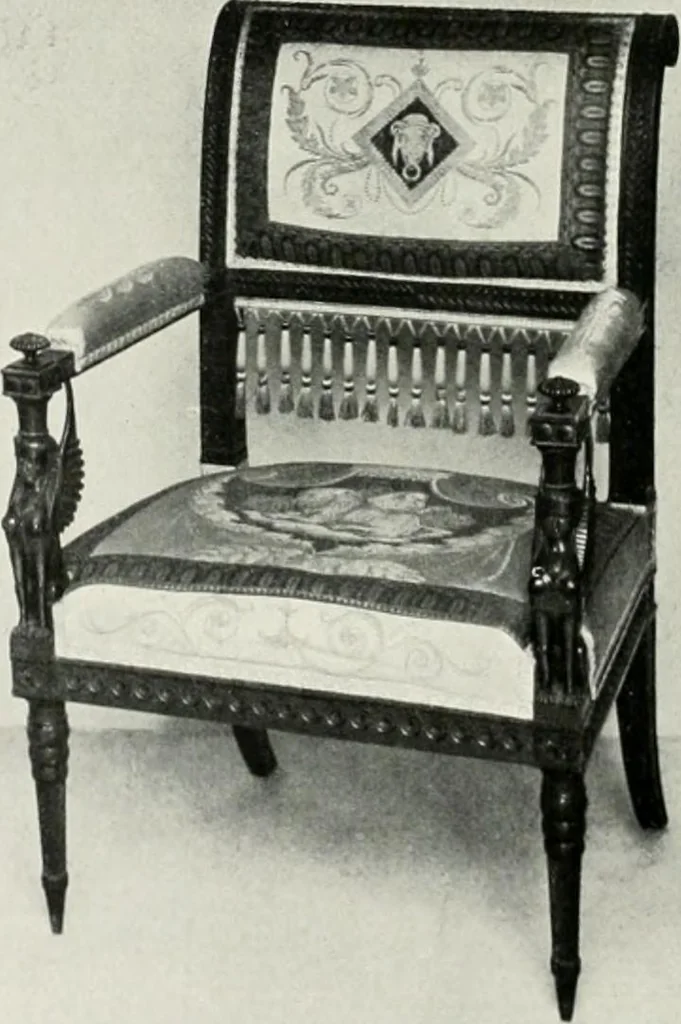 An illustration from Louis XVI furniture, 1913, leaf 259