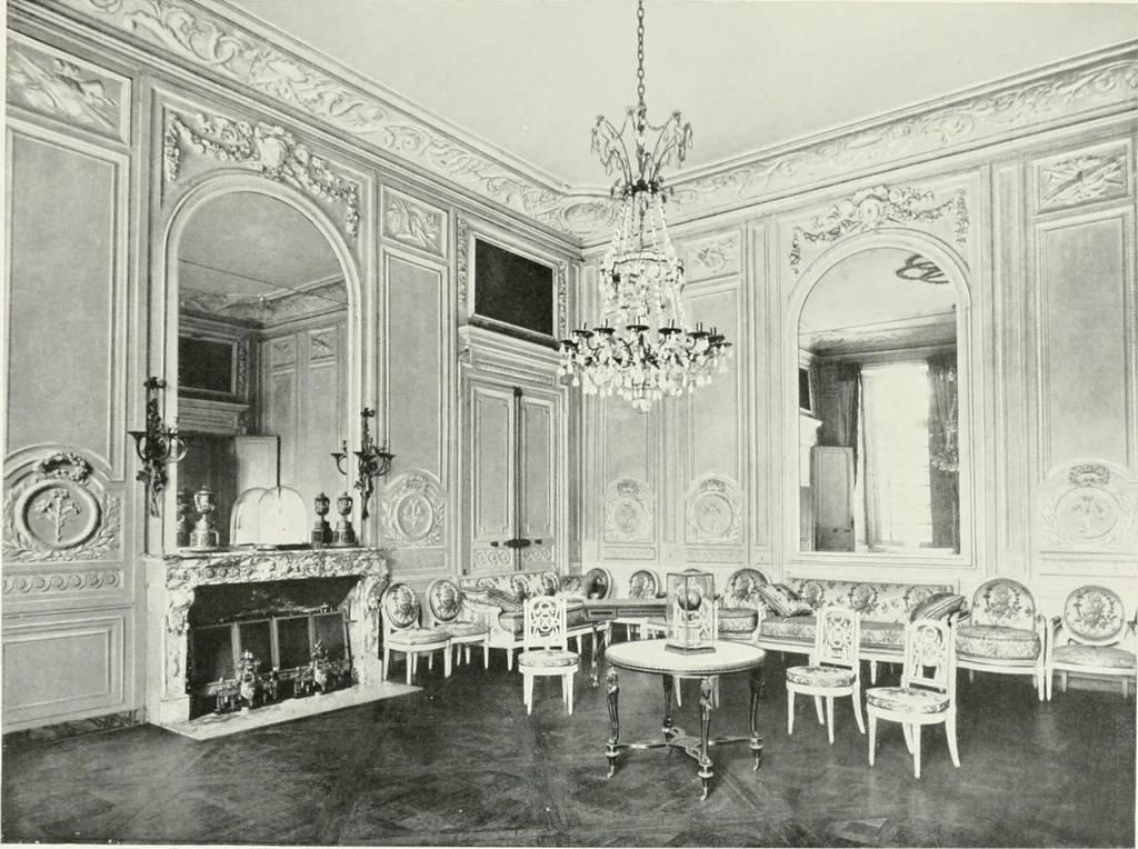 An illustration from Louis XVI furniture, 1913, leaf 26
