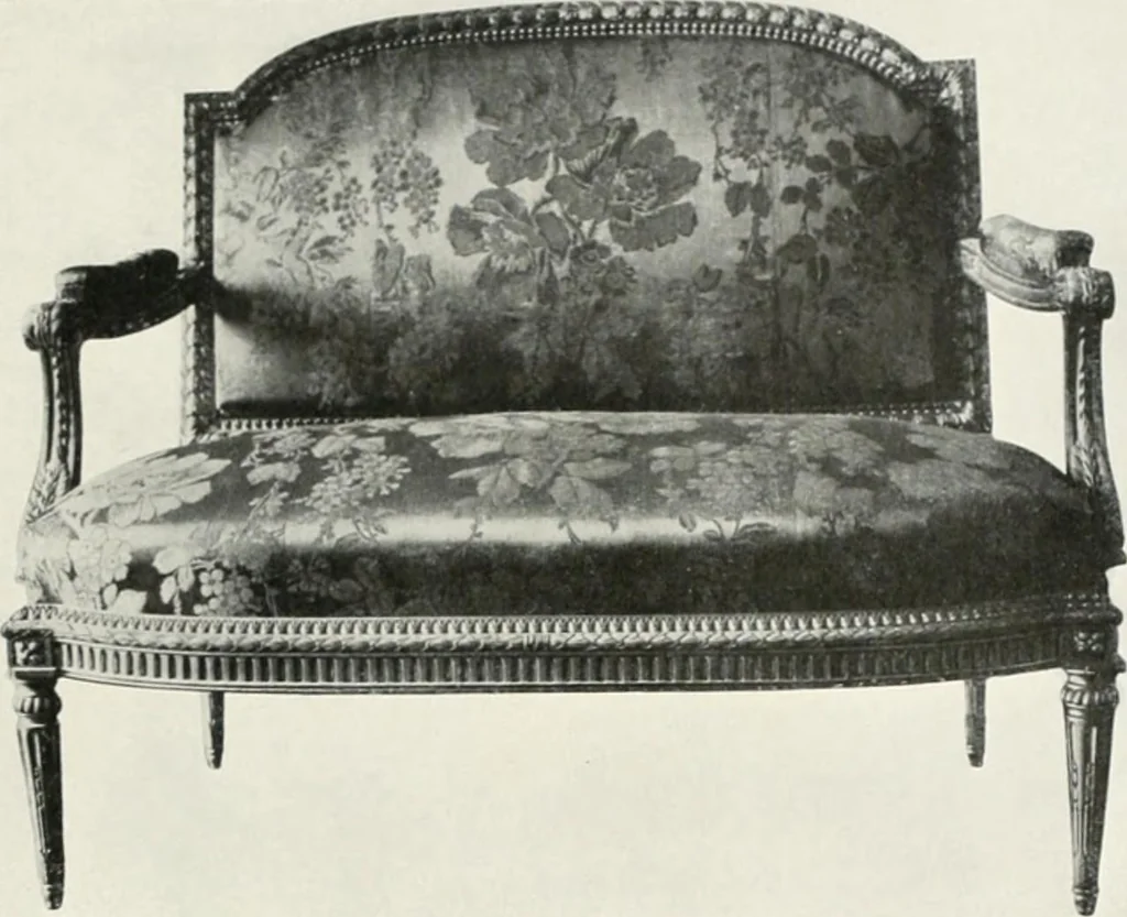 An illustration from Louis XVI furniture, 1913, leaf 260