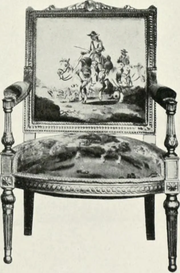 An illustration from Louis XVI furniture, 1913, leaf 262
