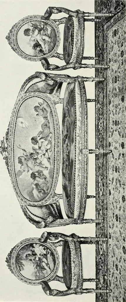 An illustration from Louis XVI furniture, 1913, leaf 263