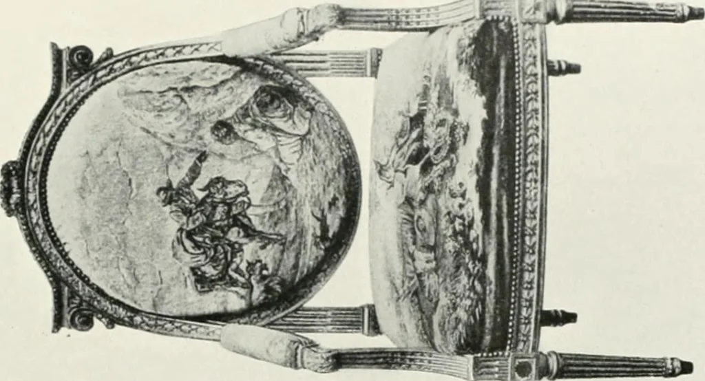 An illustration from Louis XVI furniture, 1913, leaf 264