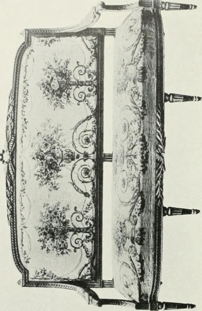 An illustration from Louis XVI furniture, 1913, leaf 265