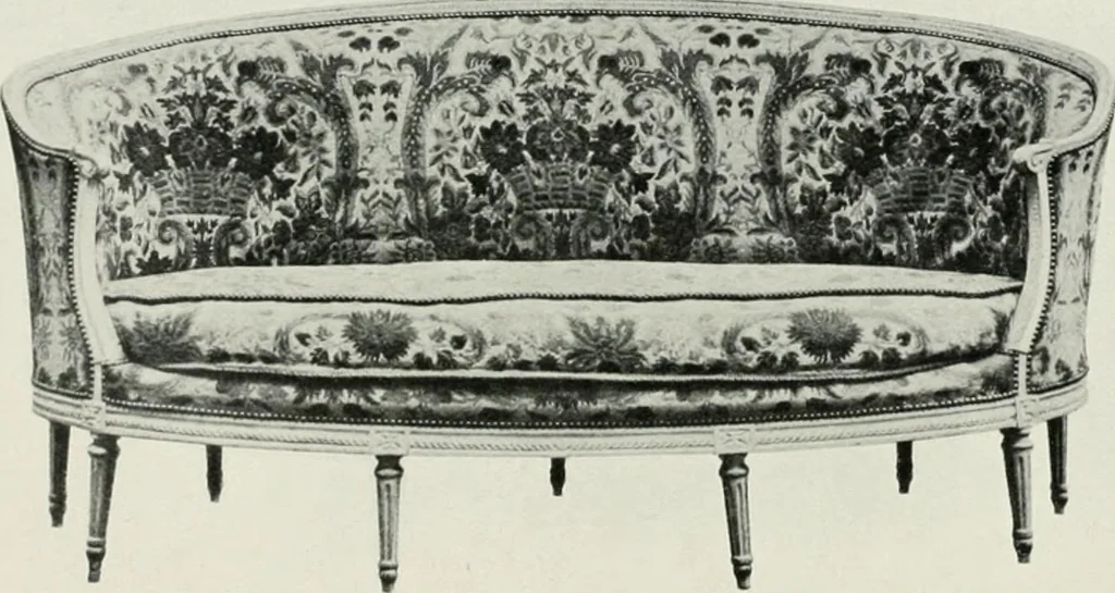 An illustration from Louis XVI furniture, 1913, leaf 265